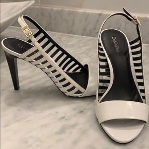 BRAND NEW Calvin Klein white heels